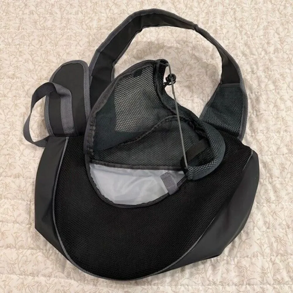 Pet Puppy Dog Carrier Travel Tote Shoulder Dark Green Bag Mesh Sling